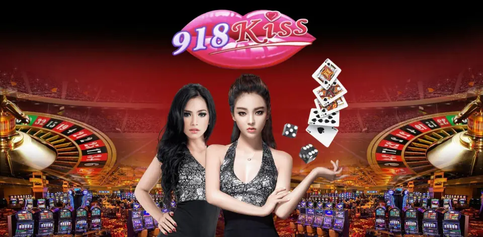 918Kiss app screens on a phone with the 918Kiss logo