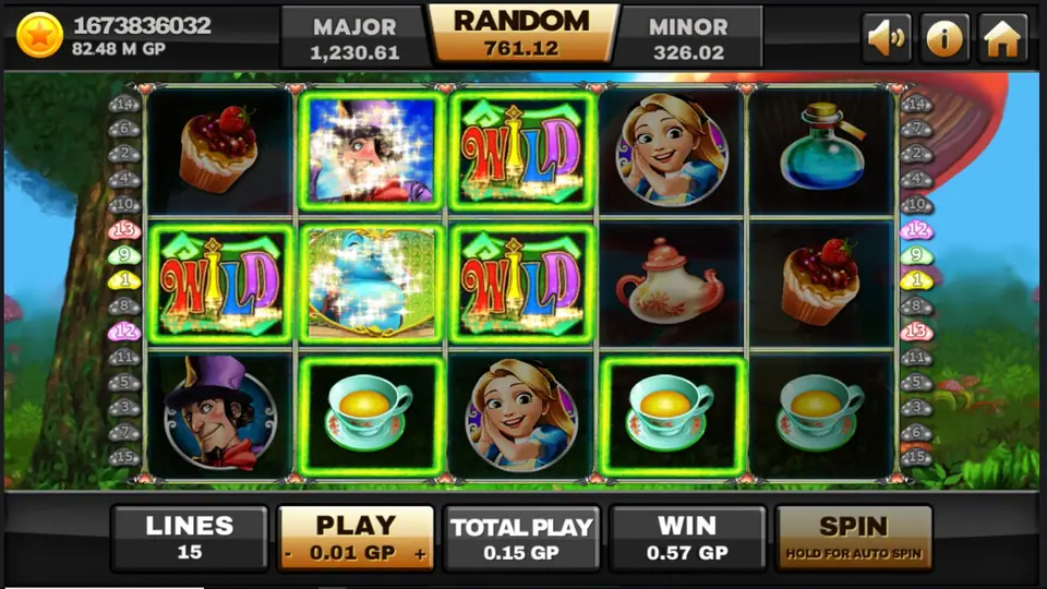 Alice free spins with the 6x multiplier active