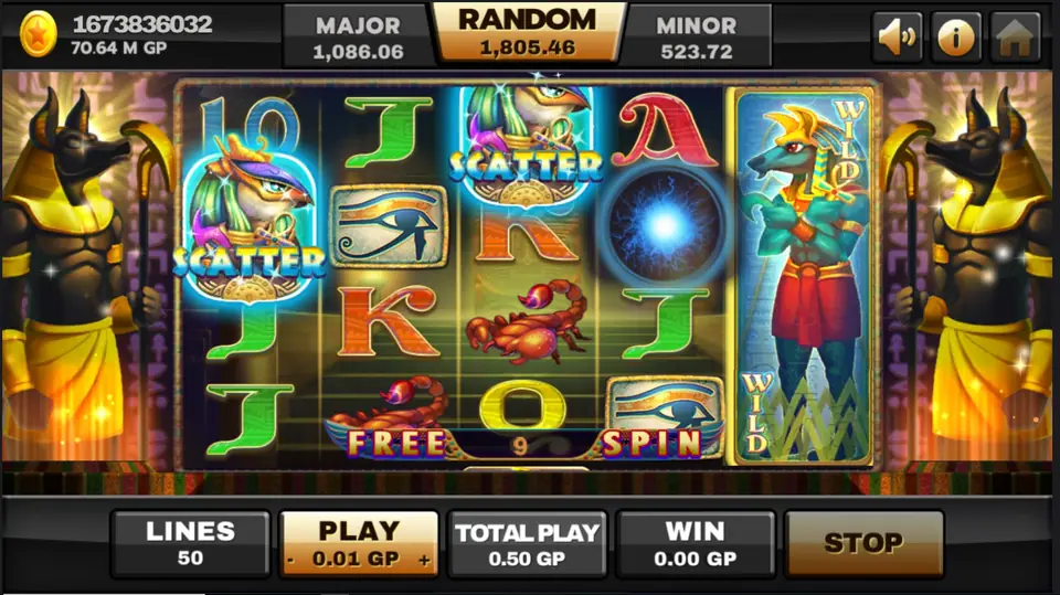 Egypt Queen multiplier modifier on a winning spin