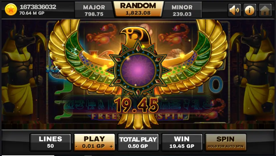 Egypt Queen free spin bonus round