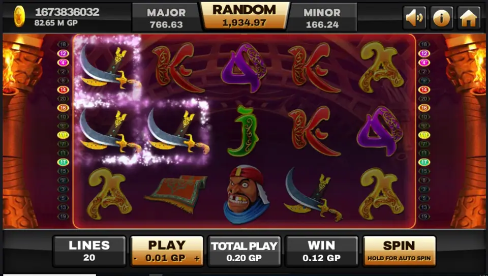 Millionaire Genie free spins round with the win total