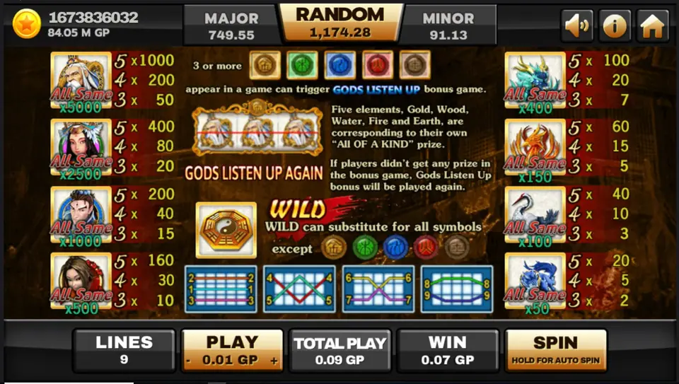 Thun Ten God help screen on Joker123