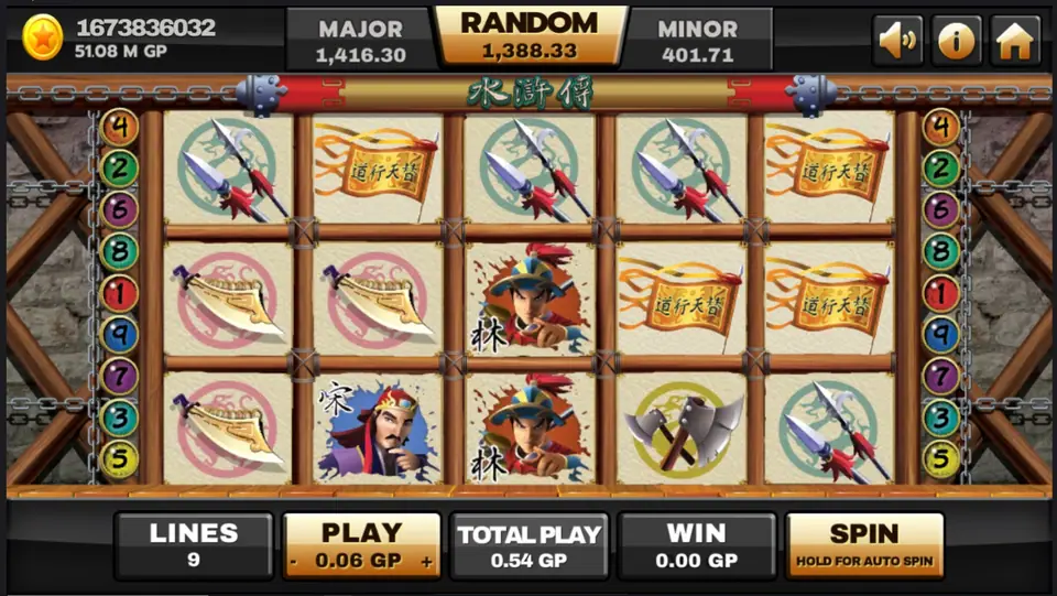 Water Margin slot on Joker123 with bandit hero symbols