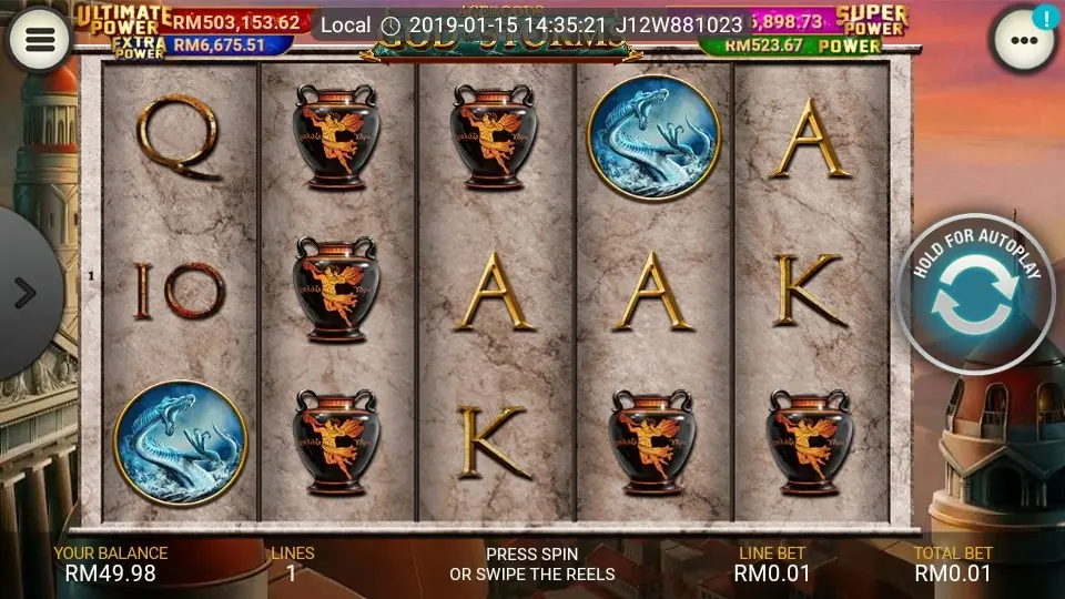 Separate jackpot screen triggered in God of Storm